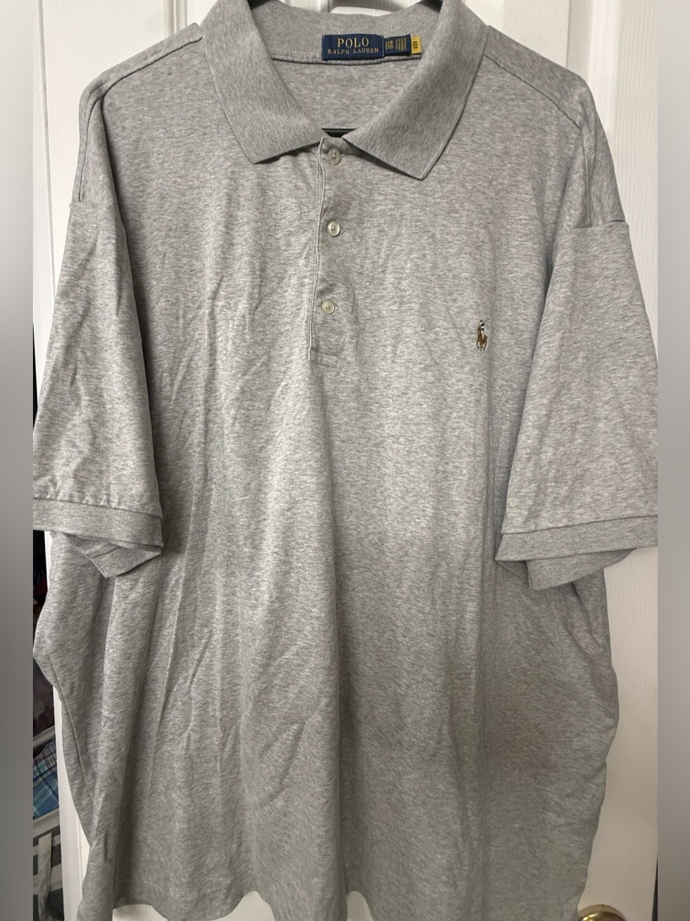 Polo by Ralph Lauren Light Grey Short-Sleeve Polo 2XB